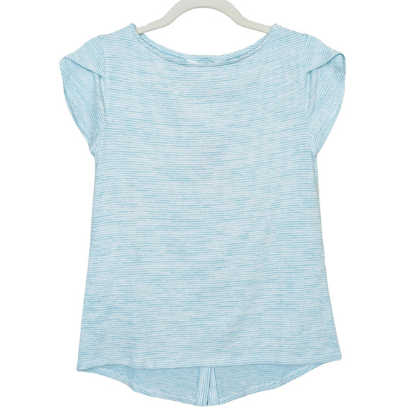 MARKET & SPRUCE Stitch Fix Blue Stripe Bravyan Button Back Knit Top Women's XSP - Picture 1 of 4